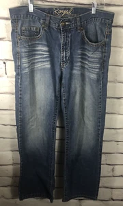 Royal Premium Mens Size 34x30 Blue Jeans - Picture 1 of 4