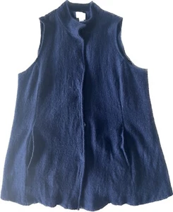 Chicos 100% Wool Sleeveless Top Zipper Vest size M - Picture 1 of 6