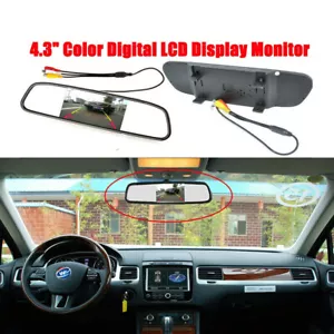 Farbe TFT LCD 4,3 Zoll Auto Rückspiegel Monitor für Parken Rückfahrkamera - Bild 1 von 10