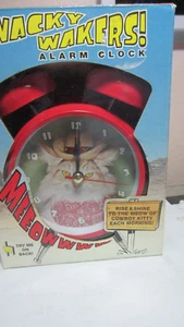 Mark Feldstein Wacky Wakers Cowboy Kitty Alarm Clock NEW - Picture 1 of 2