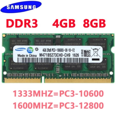 Samsung DDR3 DDR3L 4GB 8GB 16GB 32GB 1600 1333 2Rx8 SODIMM Laptop Memory RAM - Image 1 of 4
