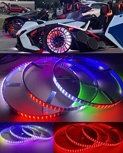 Luz de llanta LED 3 piezas para Polaris Slingshot 3 filas color mágico LED música Ctrl - Imagen 1 de 12