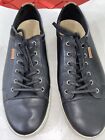Men?S Ecco Soft Black Leather Lace Up Comfort Sneakers Size 12