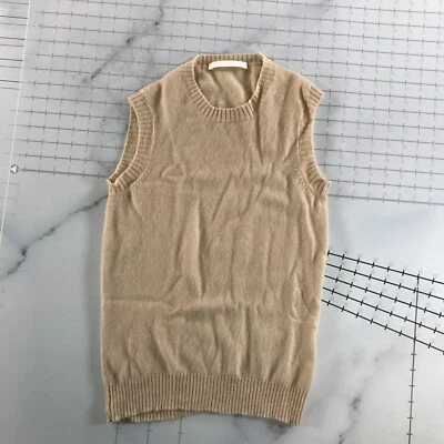 BP Studio Cashmere Sweater Vest Womens Extra Large Ivory Crew Neck - Image 1 of 4