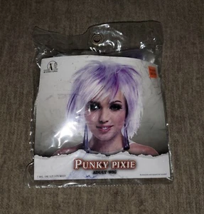 Punky Pixie Lavender and White Synthetic Party Wig - Picture 1 of 2