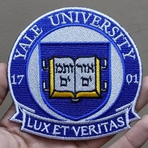 Yale University Logo Bügelbild Patch - Aufnäher Patch - gestickter Aufnäher 3,9" - Bild 1 von 6