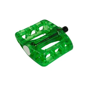 Odyssey BMX Clear Plastic PC Pedals Clear Lime - Picture 1 of 1