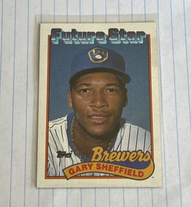 Gary Sheffield 1989 Topps Future Star F70 #343 Milwaukee Brewers