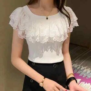 Blusas De Mujer Camisas Moda Blusa Manga Corta Nueva Tops Camisa Casual Elegante - Picture 1 of 28