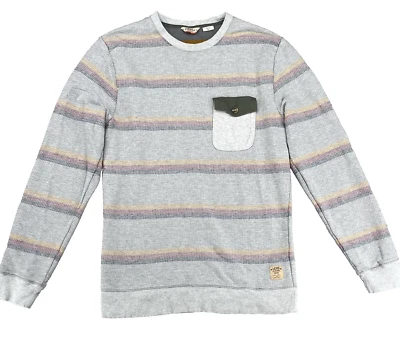 Vans Crew Neck Sweater Mens Large Gray Preppy 90s Skate Surf Minimalist Academia - Image 1 of 4