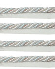 Piping Cord 8mm 2 Tone Twist on Tape - Silver Blue / Cream Price is for 5 metres