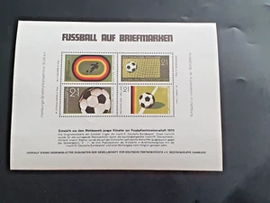 ALLEMAGNE FEDERALE 1974 Bloc émis pour le mondial 1974 Yvert 2021 MNH** - Picture 1 of 2