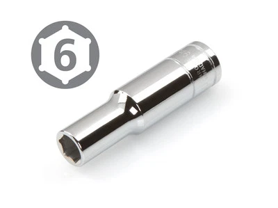 TEKTON 14190 3/8-Inch Drive by 9 mm Deep Socket, Cr-V, 6-Point - Image 1 of 2