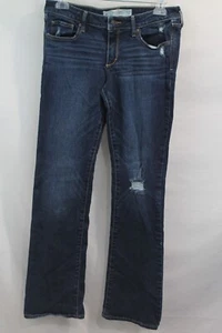 Abercrombie Fitch Jeans Y2K The A&F Boot Womens size 8R Blue Denim Distress - Picture 1 of 10