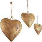 Hanging Heart-Shaped Decorative Bell 3D Iron Heart Pendant  Garden