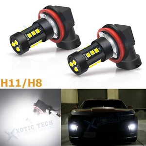 2x 6000K Xenon White H11 H8 H9 15-SMD LED Bulbs For Fog Driving Light DRL 80W - Picture 1 of 12