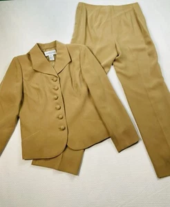 Bloomingdale's Womens Brown 2-Piece Polyester Pant Lined Suit. *See Description - Picture 1 of 14