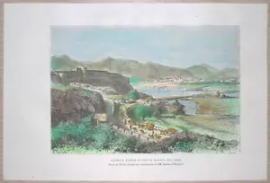 Impresión Reclus 1883 ATTOCK FORT ON INDUS RIVER, PUNJAB, PAKISTÁN, #65 - Imagen 1 de 1