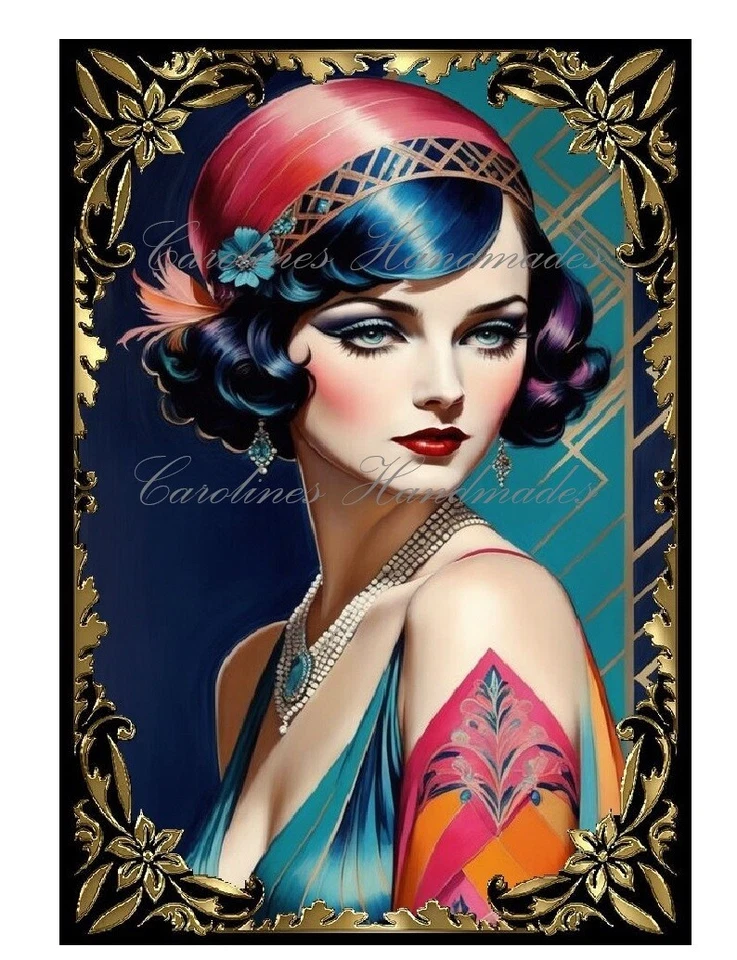 Pretty Flapper Damas A Diseñador JUEGO MULTITALLA Bloques de Edredón de Tela de Algodón Foto 1 de 1