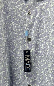 MADE Cam Newton Button Up Long Sleeve Men’s Shirt XXL NWT - Picture 1 of 8