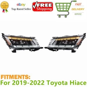 ✅Pair LED DRL Headlights Turn Front Lamp Assembly Set For 2019-2022 Toyota Hiace - Picture 1 of 8