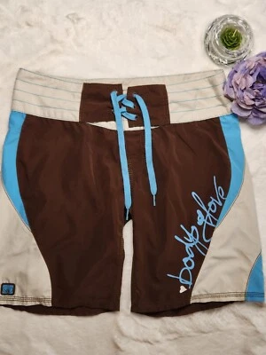 Body Glove Bañador Niño Marrón, Crema y Verde azulado con Corbata Azul, Corbata con Cordones - Talla 7 Foto 1 de 4