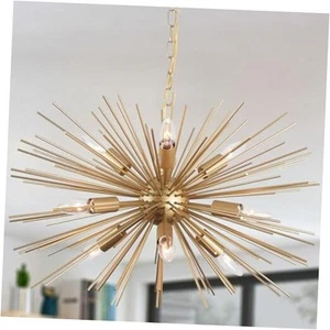 24" Sputnik Chandelier Vintage Modern 9-Lights Geometric 24"/9-Lights Gold - Picture 1 of 8