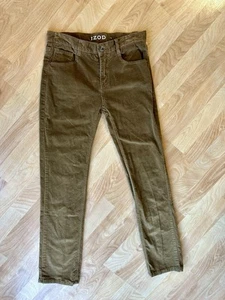 Izod Boys Tan/Brown Corduroy Regular size 16 Pants Flat Front  - Picture 1 of 6