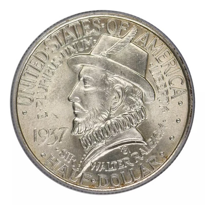 1937 Roanoke Commemorative Silver Half Dollar PCGS MS-66+ CAC - Image 1 of 4