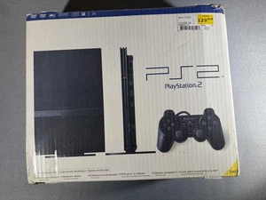 New In Box Sony PlayStation 2 PS2 Slim Black Game Console - Picture 1 of 11