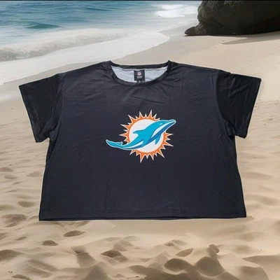 Camiseta corta para mujer Miami Dolphins talla XL Forever Collect ropa del equipo de la NFL  Foto 1 de 4