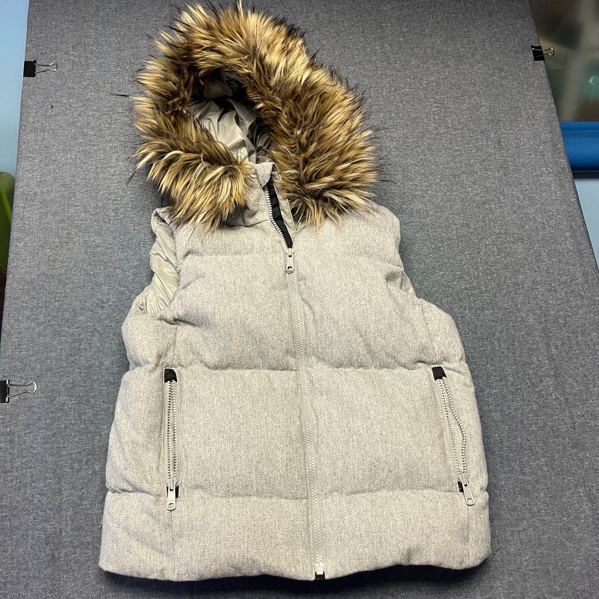 ジャケット・アウター gap y2k fur down vest GAP Down Vest Jacket Vintage 2000 Puffer Red/Blue Men's Vest