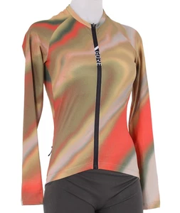 GoreWear Torrent Long Sleeve Cycling Jersey Women SMALL Green Orange Road Bike - Picture 1 of 4