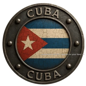 Pegatina Vinilo Decorativa Bandera País Cuba #S 049 - Dos Piezas - Imagen 1 de 1