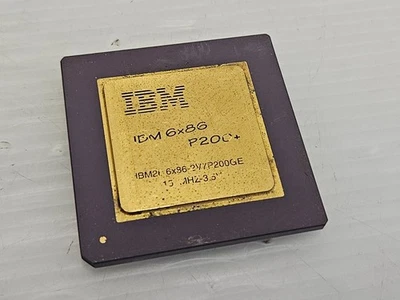 IBM 6x86 P200+, 6x86-2V7P200GE, 150MHz, Socket 7, 3.5V, Vintage CPU, CPU015 - Image 1 of 2