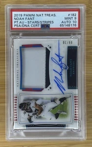 PSA 9/Auto 10- 2019 National Treasures Stars & Stripes - Noah Fant RPA #/20 - Imagen 1 de 2