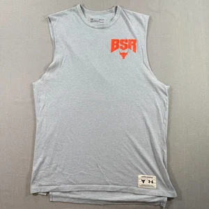 Under Armour Project Rock Show Your BSR Sleeveless Tank Top Mens Medium Gray - Picture 1 of 8