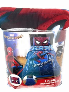 Marvel Spider Man 2 Piece Comforter Set Twin/Full 1 Pillow Sham Reversible - Picture 1 of 7