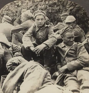 Young German Prisoners captured at Berry au Bac WWI Troutman Stereoview c1915 - Picture 1 of 5