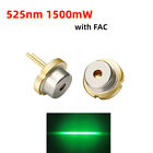 High Power 525nm 1500mW Green Laser Diode Linear Spot (with FAC)