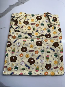 Line Friends Canvas Cloth Zippered Tote Bag - Imagen 1 de 6
