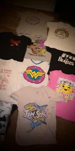 Girls Tee Shirt Lot Of 9 Sz Med - Picture 1 of 10