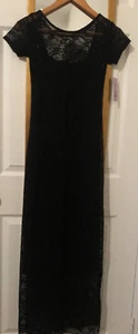 Maxi vestido para mujer Wild Fable de encaje negro talla XS - Imagen 1 de 6
