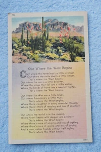Out Where The West Begins - Poem - Picture 1 of 2