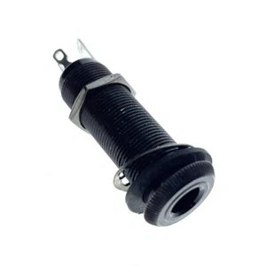 Schwarz Mono Gitarre Bass Barrel Buchse Zylinder Eingang Ausgang Buchse mit 3 Pins - Bild 1 von 6