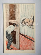 SEXY vintage nude nu erotic cartolina CPA postcard 20 Legere indiscretion