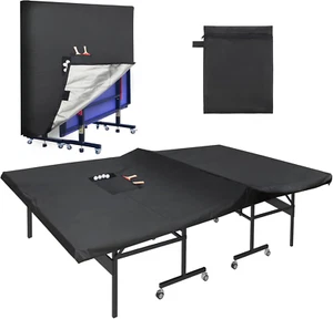 Outdoor Ping Pong Table Cover Waterproof, Luxiv 420D Oxford Cloth Black Tennis T - Picture 1 of 12