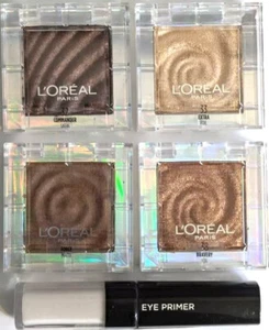 L'Oreal Color Queen Eyeshadows 4 Pack With Free L'Oreal Eyeshadow Primer - Picture 1 of 4