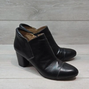 Naturalizer 5 Mujer Neebo Cuero Negro Botines Zapatos Talla 8.5M - Imagen 1 de 12