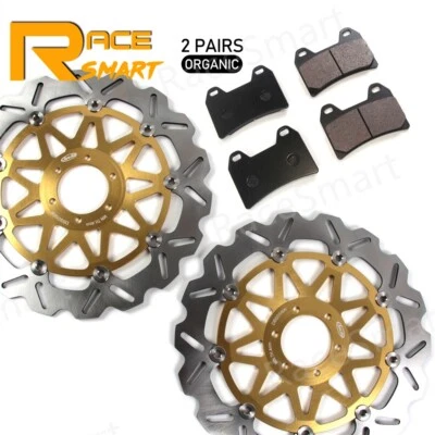 Rotores de disco de freno delanteros + pastillas de freno para Ducati Sport 900 2002 / Sport 800 2003 Foto 1 de 4